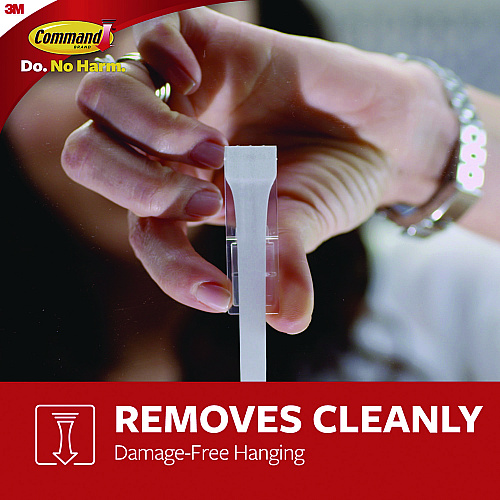 Command X-large Utility Hooks, Plastic, White, 15 lb Capacity, 2 Hooks and 8 Strips/Pack (170112ES)