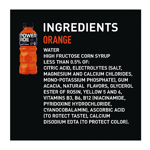 Powerade Sports Drink, Orange, 20 oz Bottle, 24/Pack (049000032789)
