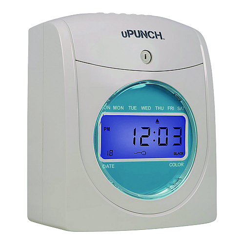 uPunch Digital Auto-Align Punch Time Clock Bundle, White (SB1200)