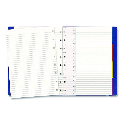 Filofax Notebook, 1-Subject, Narrow Rule, Bright Blue Cover, (112) 8.25 x 5.81 Sheets (B115009U)