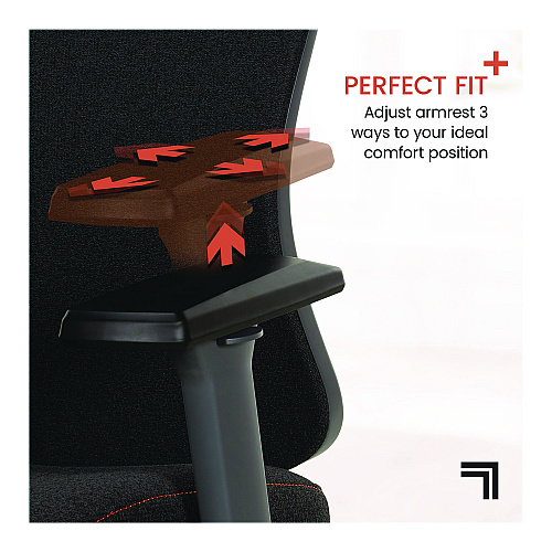 Sharper Image Revive Shiatsu Ergonomic Mesh Swivel Massage Chair, Supports Up to 275 lbs, 19.75" to 22.75" Seat Height, Black Seat/Back (60097BLK)