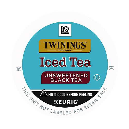 TWININGS Iced Tea K-Cups, Unsweetened Black, 24/Box (TNA23048)
