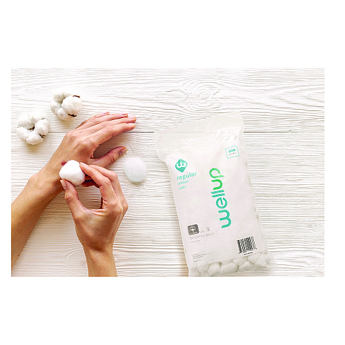WellUp Regular Cotton Ball, 300/Pack (W11300300)