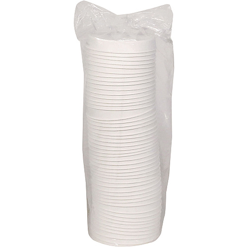 Pactiv EarthChoice PFAS-Free Compostable Soup Cup Lid, For 8-16 oz Soup Cups, 4" Diameter, White, Sugarcane, 500/Carton (LMC81216ECBB)