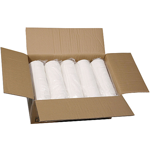 Pactiv EarthChoice PFAS-Free Compostable Soup Cup Lid, For 8-16 oz Soup Cups, 4" Diameter, White, Sugarcane, 500/Carton (LMC81216ECBB)