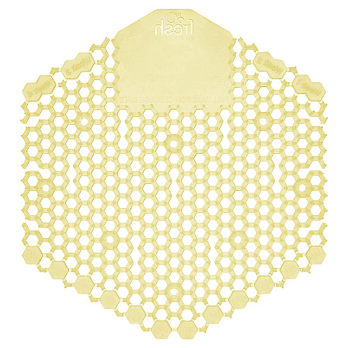 Fresh Products Wave 3D Urinal Deodorizer Screen, Citrus Scent, Yellow, 10/Box (3WDS60CITBX)