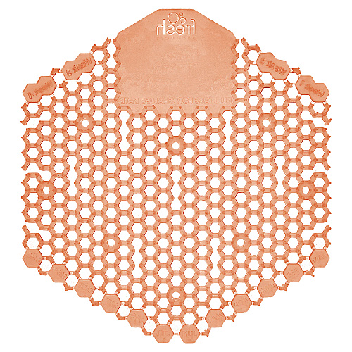 Fresh Products Wave 3D Urinal Deodorizer Screen, Mango Scent, Orange, 10/Box (3WDS60MAN)