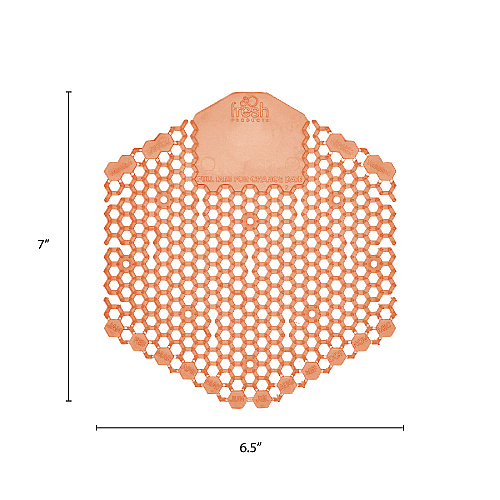 Fresh Products Wave 3D Urinal Deodorizer Screen, Mango Scent, Orange, 10/Box (3WDS60MAN)
