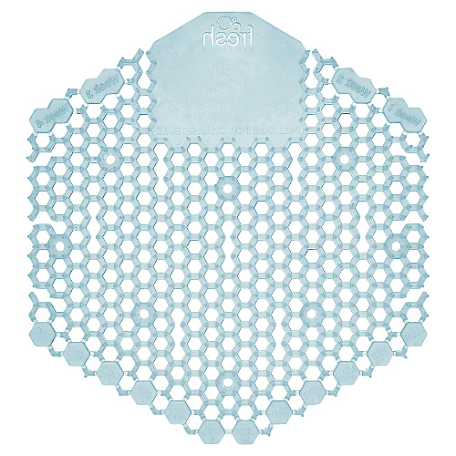 Fresh Products Wave 3D Urinal Deodorizer Screen, Ocean Mist Scent, Blue, 10/Box, 6 Boxes/Carton (3WDS60OMI)