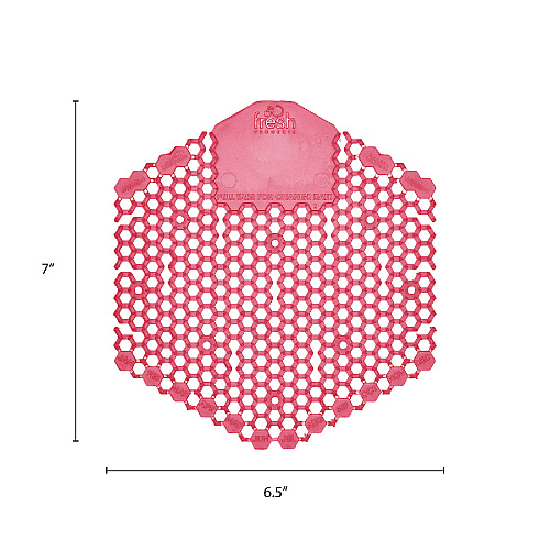 Fresh Products Wave 3D Urinal Deodorizer Screen, Spiced Apple Scent, Red, 10/Box (3WDS60SAP)