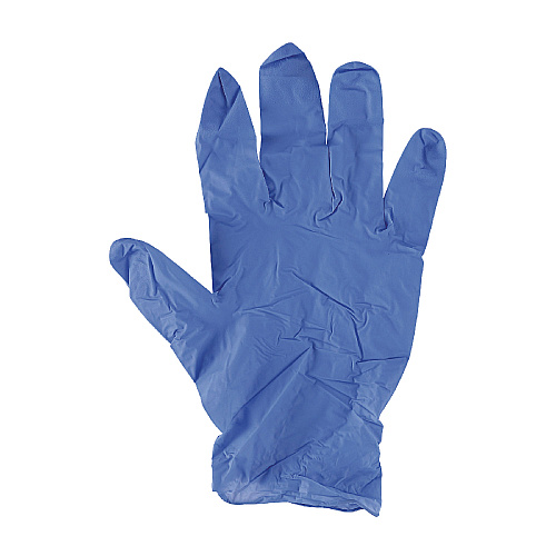 Boardwalk&reg; Disposable Nitrile Gloves, Medium, Blue, 4 mil, 100/BX (BWK380MBXA)