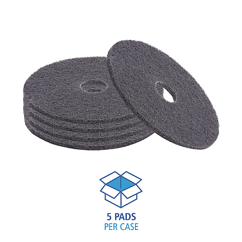 Boardwalk High Performance Stripping Floor Pads, 19" Diameter, Black, 5/Carton (BWK4019HIP)