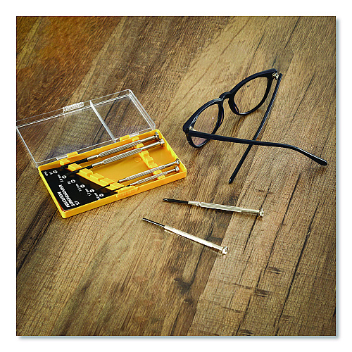 Great Neck Precision Screwdriver Set, Six-Piece, Phillips/Slotted, Assorted Lengths, Polished Steel Handles (GP6C)