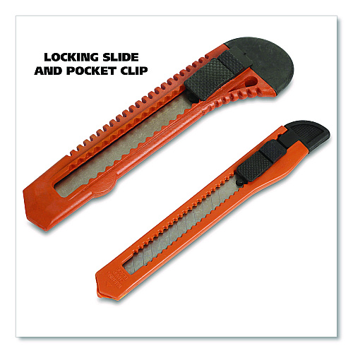 Great Neck Snap-Off Utility Knife Set, 9 mm Knife, 18 mm Knife, Orange/Black (2SBK)