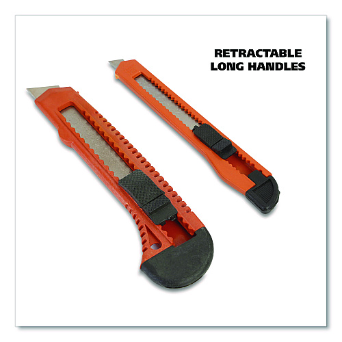 Great Neck Snap-Off Utility Knife Set, 9 mm Knife, 18 mm Knife, Orange/Black (2SBK)