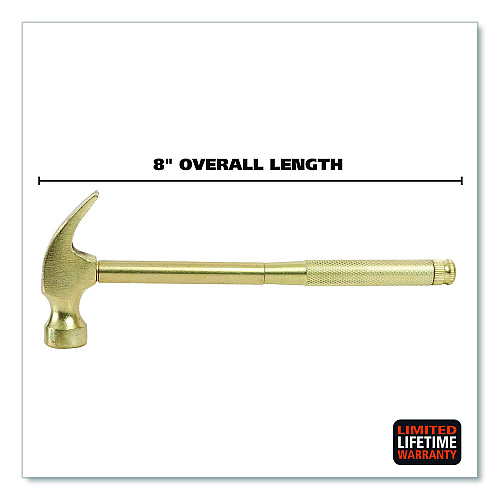 Great Neck 5-in-1 Carpenter's Hammer with Nesting Handle Containing Four Screwdrivers, 6.5" Long Gold Handle (19006)