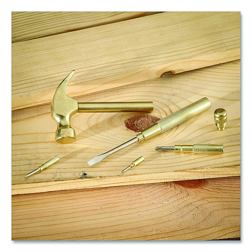 Great Neck 5-in-1 Carpenter's Hammer with Nesting Handle Containing Four Screwdrivers, 6.5" Long Gold Handle (19006)