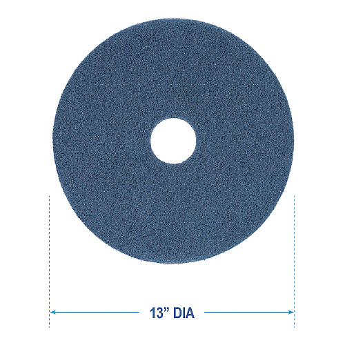 Boardwalk Scrubbing Floor Pads, 13" Diameter, Blue, 5/Carton (BWK4013BLU)