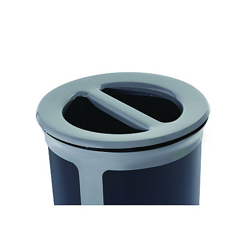 ENHANCE Series Waste Receptacle, Dual Top Hole, 23 gal, Metal, Pearl Gray/Umbra Gray