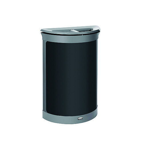 ENHANCE Series Waste Receptacle, Dual Top Hole, 11.5 gal, Metal, Pearl Gray/Umbra Gray