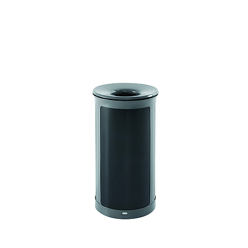 ENHANCE Series Waste Receptacle, 33 gal, Metal, Pearl Gray/Umbra Gray