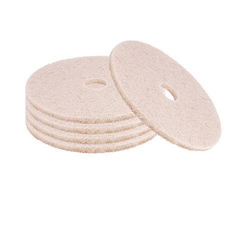 Boardwalk Natural Hog Hair Burnishing Floor Pads, 17" Diameter, Tan, 5/Carton (BWK4017NHE)