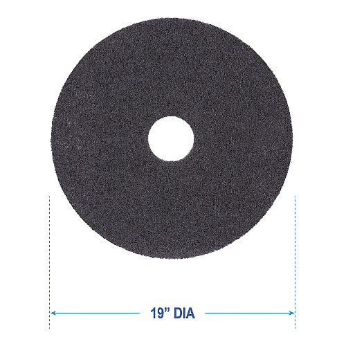 Boardwalk High Performance Stripping Floor Pads, 19" Diameter, Black, 5/Carton (BWK4019HIP)