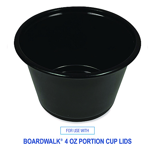 Boardwalk&reg; Souffle/Portion Cups, 4 oz, PP, Black, 2500/CT (BWKPRTN4BL)