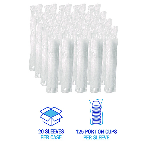 Boardwalk&reg; Souffle/Portion Cups, 4 oz, PP, Translucent, 2500/CT (BWKPRTN4TS)