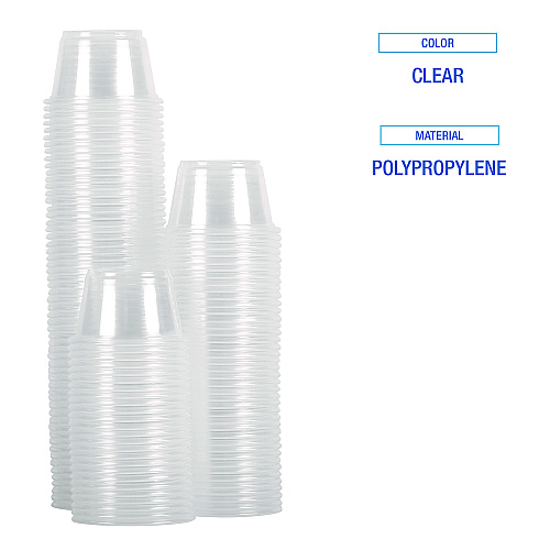 Boardwalk&reg; Souffle/Portion Cups, 3.25 oz, PP, Translucent, 2500/CT (BWKPRTN325TS)