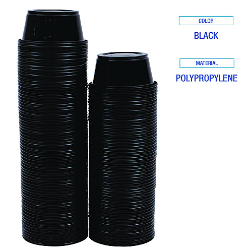 Boardwalk&reg; Souffle/Portion Cups, 3.25 oz, PP, Black, 2500/CT (BWKPRTN325BL)