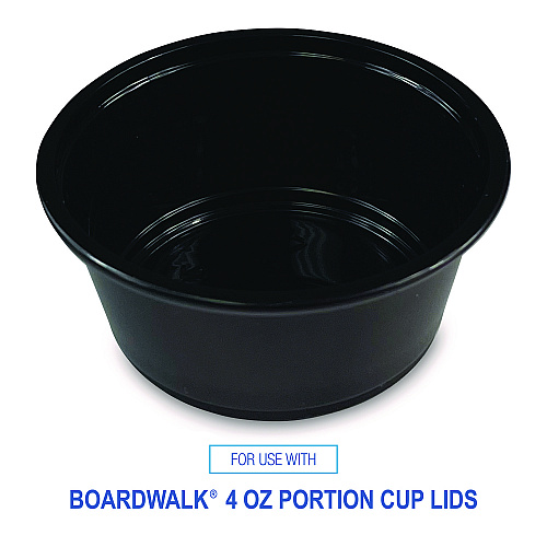 Boardwalk&reg; Souffle/Portion Cups, 3.25 oz, PP, Black, 2500/CT (BWKPRTN325BL)