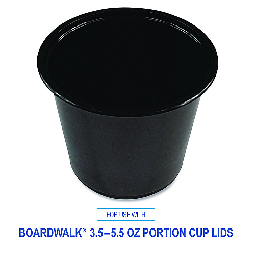 Boardwalk&reg; Souffle/Portion Cups, 5.5 oz, PP, Black, 2500/CT (BWKPRTN55BL)
