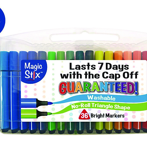 The Pencil Grip Magic Tri Stix Set, 36 Assorted Colors, 36/Set, 12 Sets/Carton (39912)