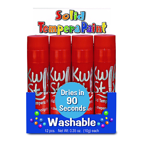 The Pencil Grip Kwik Stix Single Color Pack, 0.7" x 3.5", Red, 12/Pack, 12 Packs/Carton (6002012)