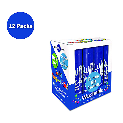 The Pencil Grip Kwik Stix Single Color Pack, 0.7" x 3.5", Blue, 12/Pack, 12 Packs/Carton (6003012)
