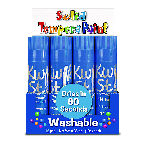 The Pencil Grip Kwik Stix Single Color Pack, 0.7" x 3.5", Light Blue, 12/Pack, 12 Packs/Carton (6007012)