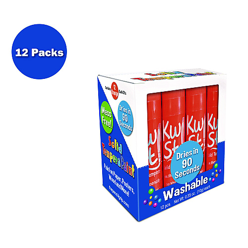 The Pencil Grip Kwik Stix Single Color Pack, 0.7" x 3.5", Orange, 12/Pack, 12 Packs/Carton (6008012)