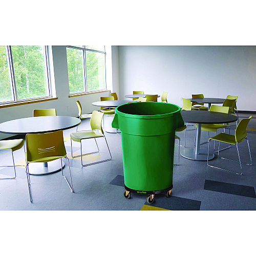 Alpine Round 32-Gallon Trash Can Dolly, 500 lb Capacity, 6.1 x 18 x 18, Black (47132DOLLY)