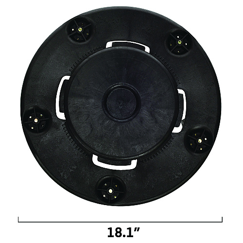 Alpine Round 32-Gallon Trash Can Dolly, 500 lb Capacity, 6.1 x 18 x 18, Black (47132DOLLY)