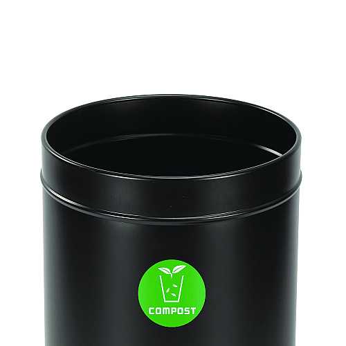 Alpine 27 Gallon Black Stainless Steel Compost Can (47527BLKCO)