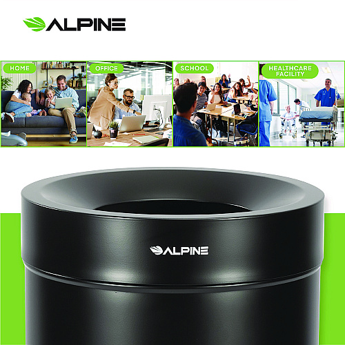 Alpine 27 Gallon Black Stainless Steel Compost Bin and Trash Can (47527BLKCOT)
