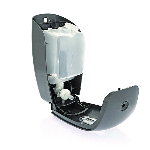 Alpine Surface Mounted Soap and Hand Sanitizer Dispenser, 27 oz, 4.1 x 4.6 x 9.6, Gray (ALP425GRY)