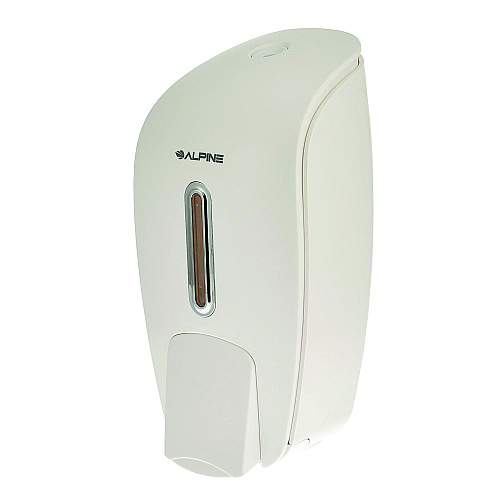 Alpine Surface Mounted Soap and Hand Sanitizer Dispenser, 27 oz, 4.1 x 4.6 x 9.6, White (ALP425WHI)
