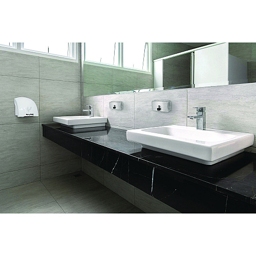 Alpine Horizontal Manual Surface-Mounted Stainless Steel Liquid Soap Dispenser, 40 oz, 2.8 x 8.1 x 4.8, Brushed Stainless Steel (ALP424SSB)