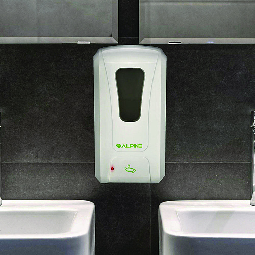 Alpine Wall Mount Automatic Foam Hand Sanitizer and Soap Dispenser, 40 oz, 4.48 x 6 x 11.1, White (ALP430F)