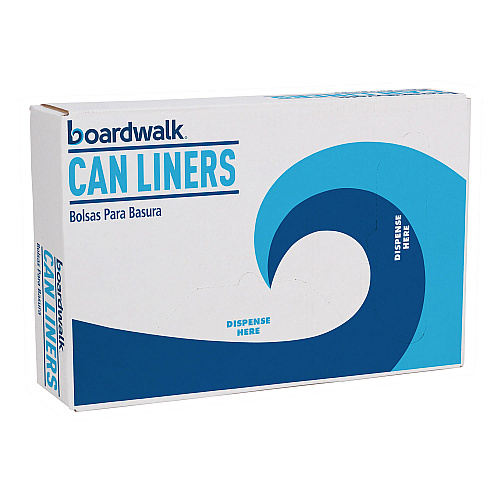 Boardwalk&reg; Drawstring Kitchen Bags, 13 Gallon, White, 24" x 28", 100 Bags (BWK1DK100)