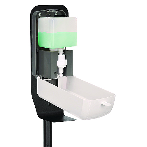 Alpine Automatic Foam Hand Sanitizer/Soap Dispenser with Floor Stand, 40 oz, 4.48 x 6 x 45, White (ALP430FS)
