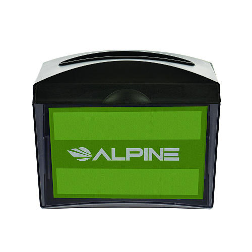 Alpine Interfold Table Top Dispenser Napkin Holder with Caddy, 6 x 14.17 x 6.5, Black (ALP4332C)