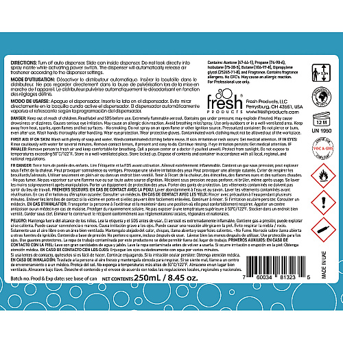 Fresh Products Fusion Metered Aerosols, Cotton Blossom, 6.25 oz Aerosol Spray, 12/Carton (MA12BL)
